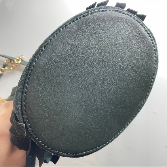 BURBERRY Suede Fringe Mini Bucket Crossbody Bag - Picture 6 of 9